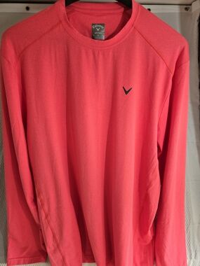Callaway Long Sleeve Performance Tee - Coral Pink